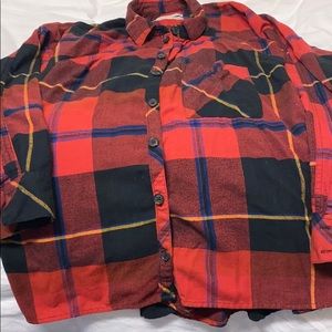 Urban Outfitters Red Brendan Drapey Flannel